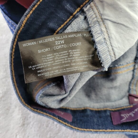 Gloria Vanderbilt Amanda 22W Dark Wash Jeans Straight Leg Stretch Denim SL90E - Picture 9 of 10